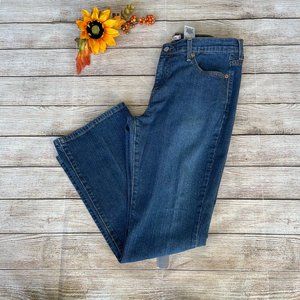 Vtg Levi's 515 Mid Rise Bootcut Heavyweight Stretch Denim Blue Jeans Size 12S